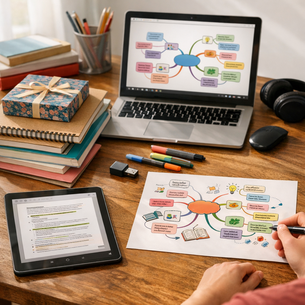 Cahiers, coffrets, PDF ou carte mentale en ligne : que choisir ?