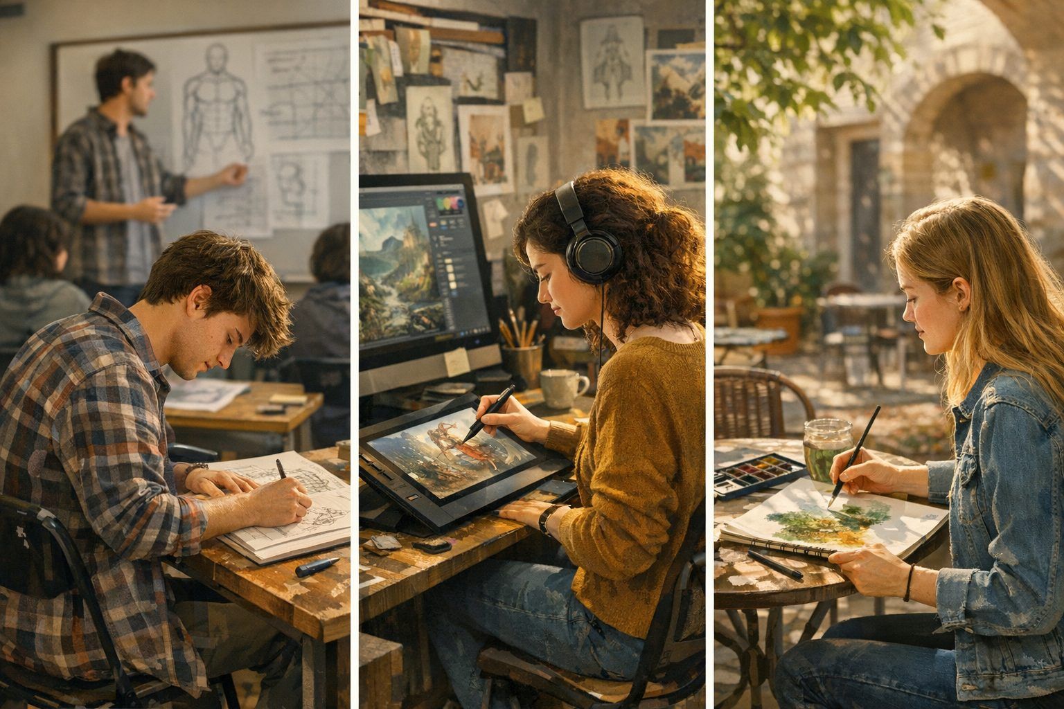 Études d’illustration&nbsp;: trois parcours réalistes selon le profil de l’élève