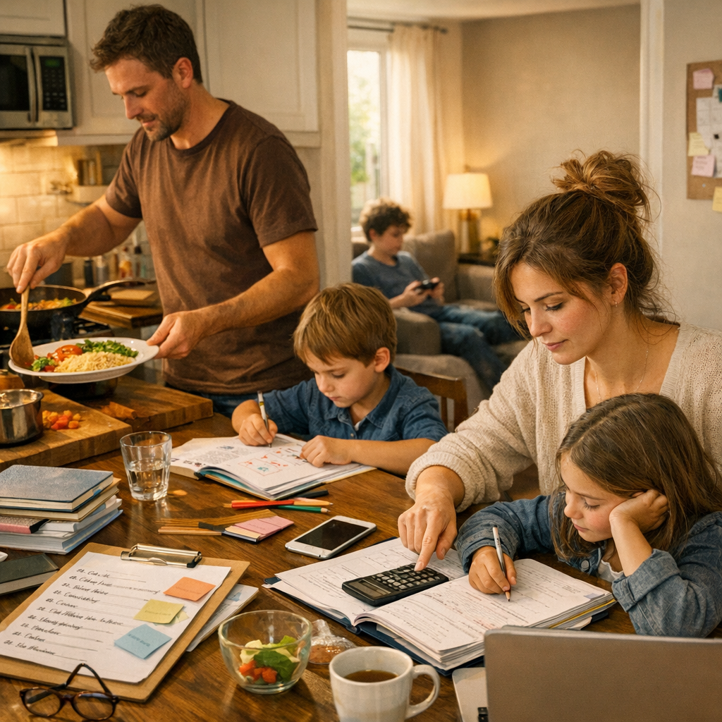 Répartir repas, devoirs et charge mentale dans le couple parental