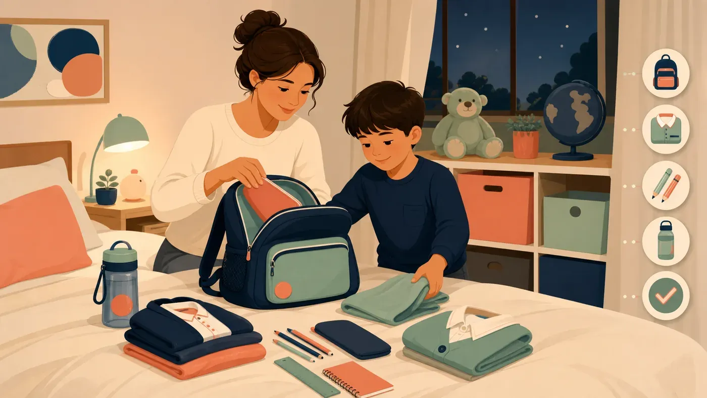 Comment préparer les affaires d’école la veille sans stress