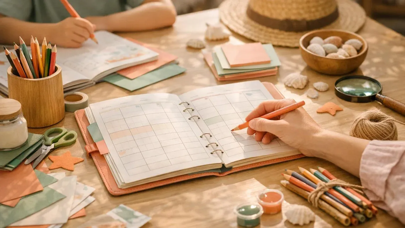 Comment utiliser un cahier d’activités vacances en famille