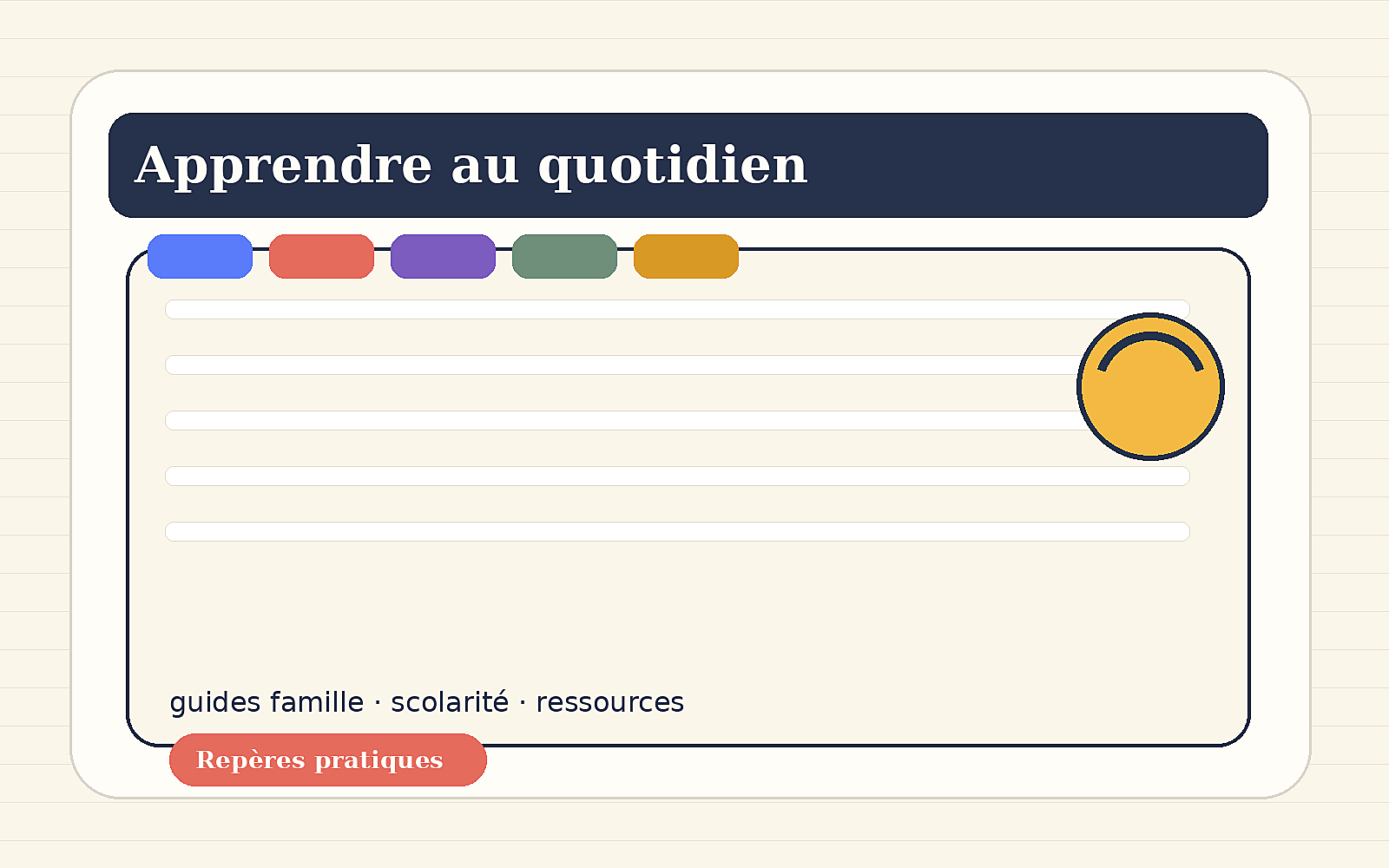 Carnet familial et ressources éducatives
