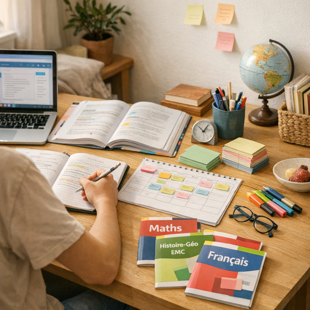 Organiser les révisions du brevet à la maison sans surcharge