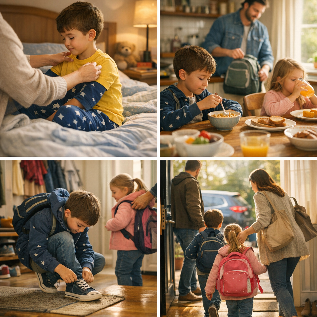 Construire une routine familiale matin école en 4 temps